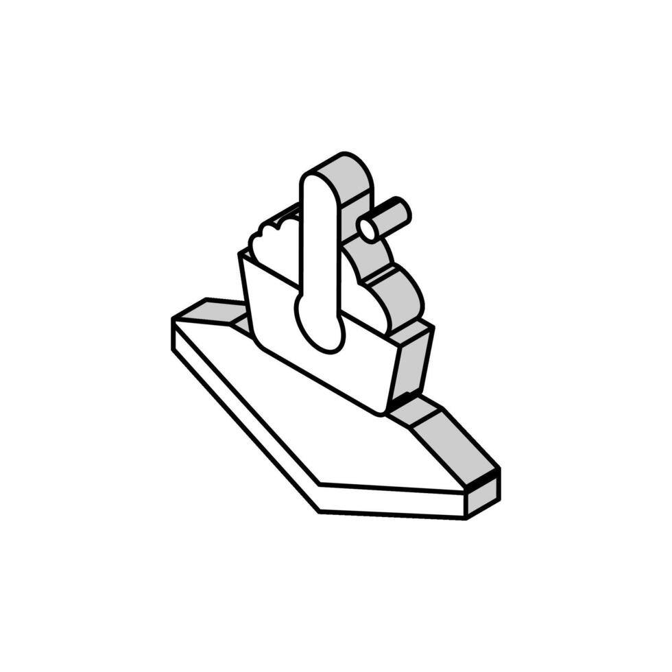 Waschen Temperatur Stoffe Eigenschaften isometrisch Symbol Vektor Illustration