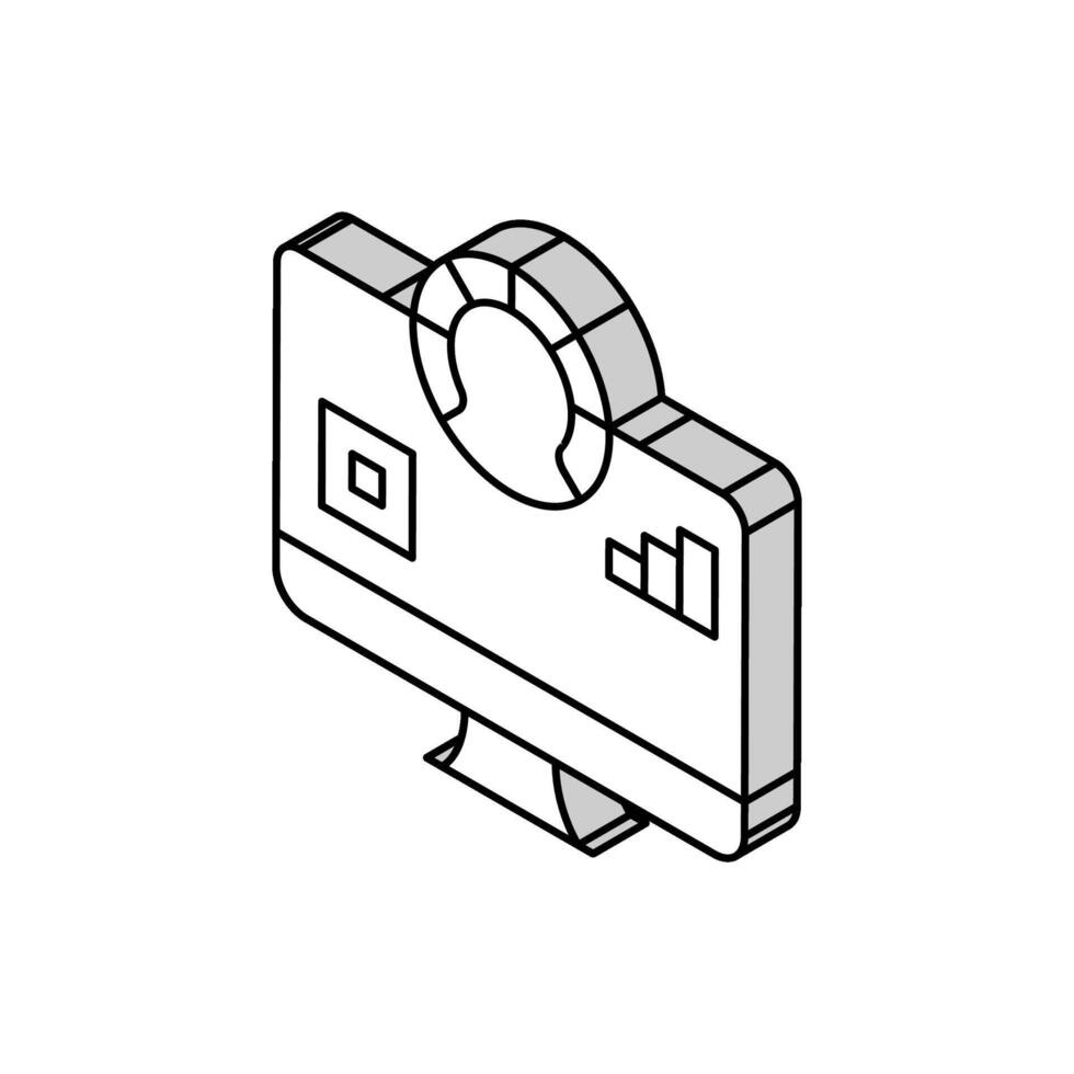 testen Halbleiter Herstellung isometrisch Symbol Vektor Illustration