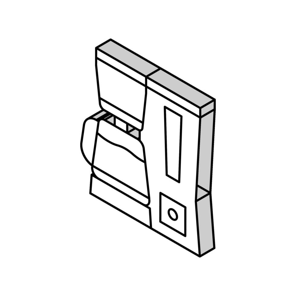 inhemsk kaffe maskin isometrisk ikon vektor illustration