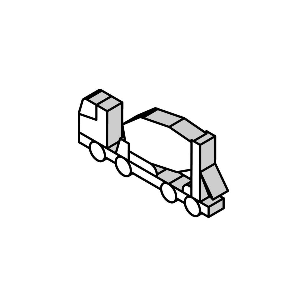 LKW Beton Transport isometrisch Symbol Vektor Illustration