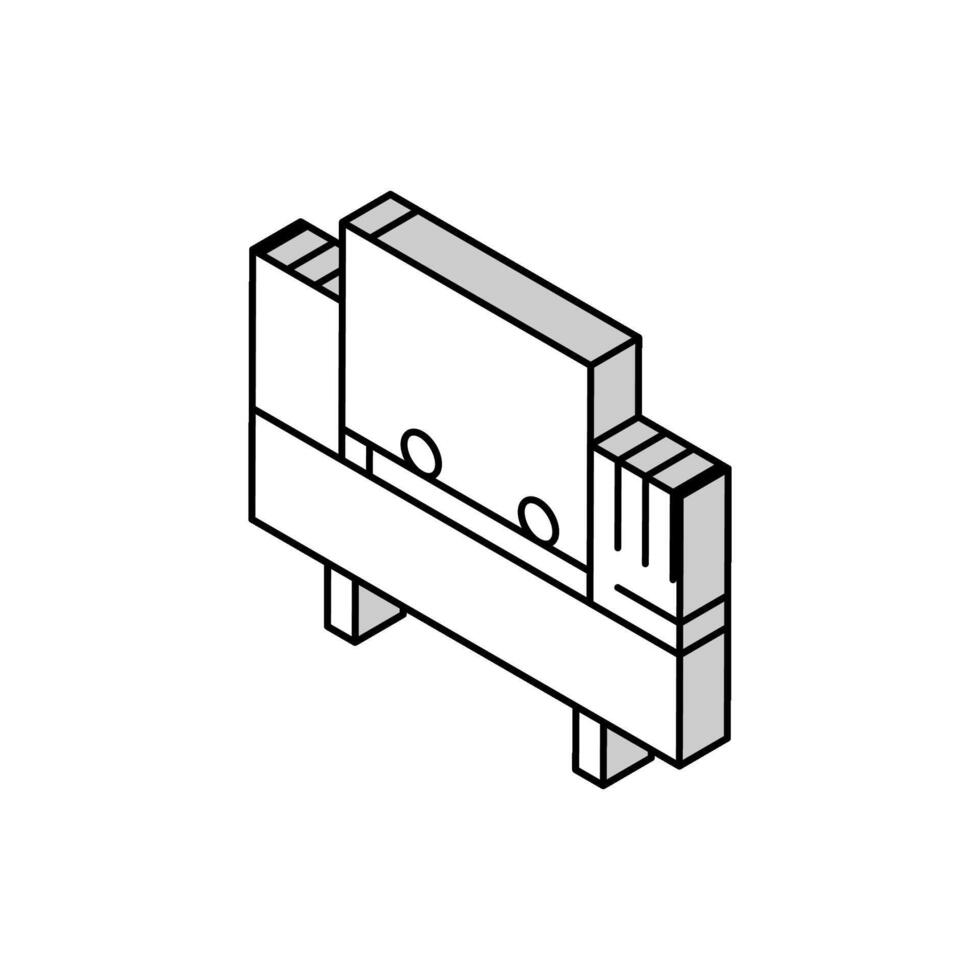 Bulk Handhabung System isometrisch Symbol Vektor Illustration