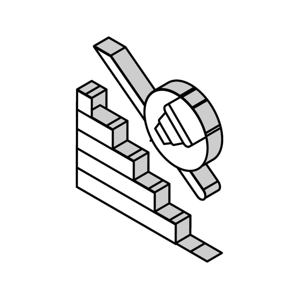 ledstång reparera isometrisk ikon vektor illustration