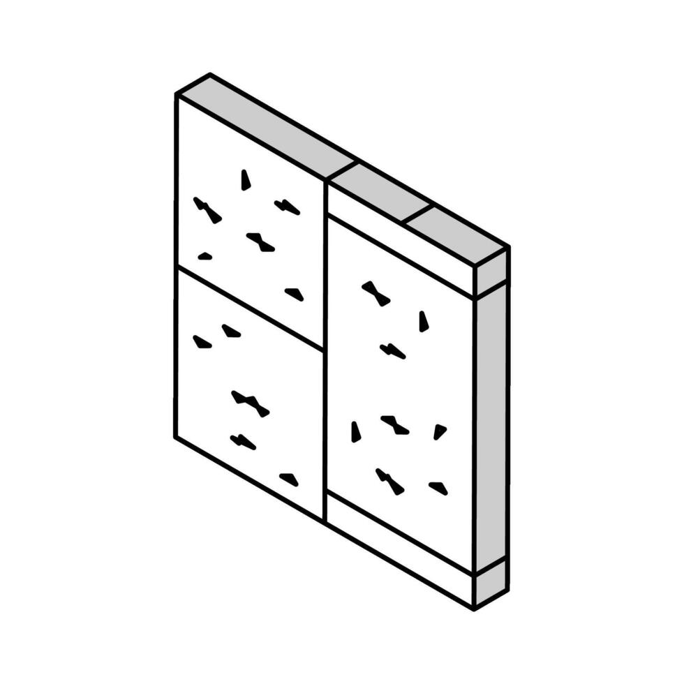 Kork Fußboden isometrisch Symbol Vektor Illustration