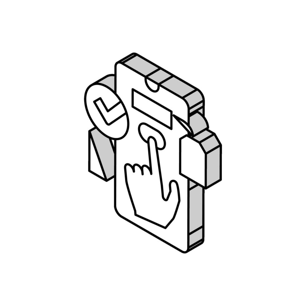 välja produkt isometrisk ikon vektor illustration