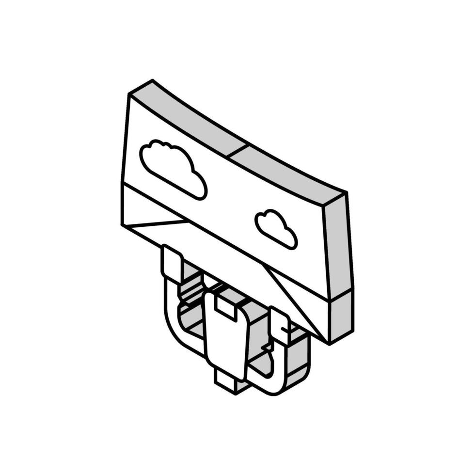 realistisch Simulator im Bildung Maschine Flug Schule isometrisch Symbol Vektor Illustration