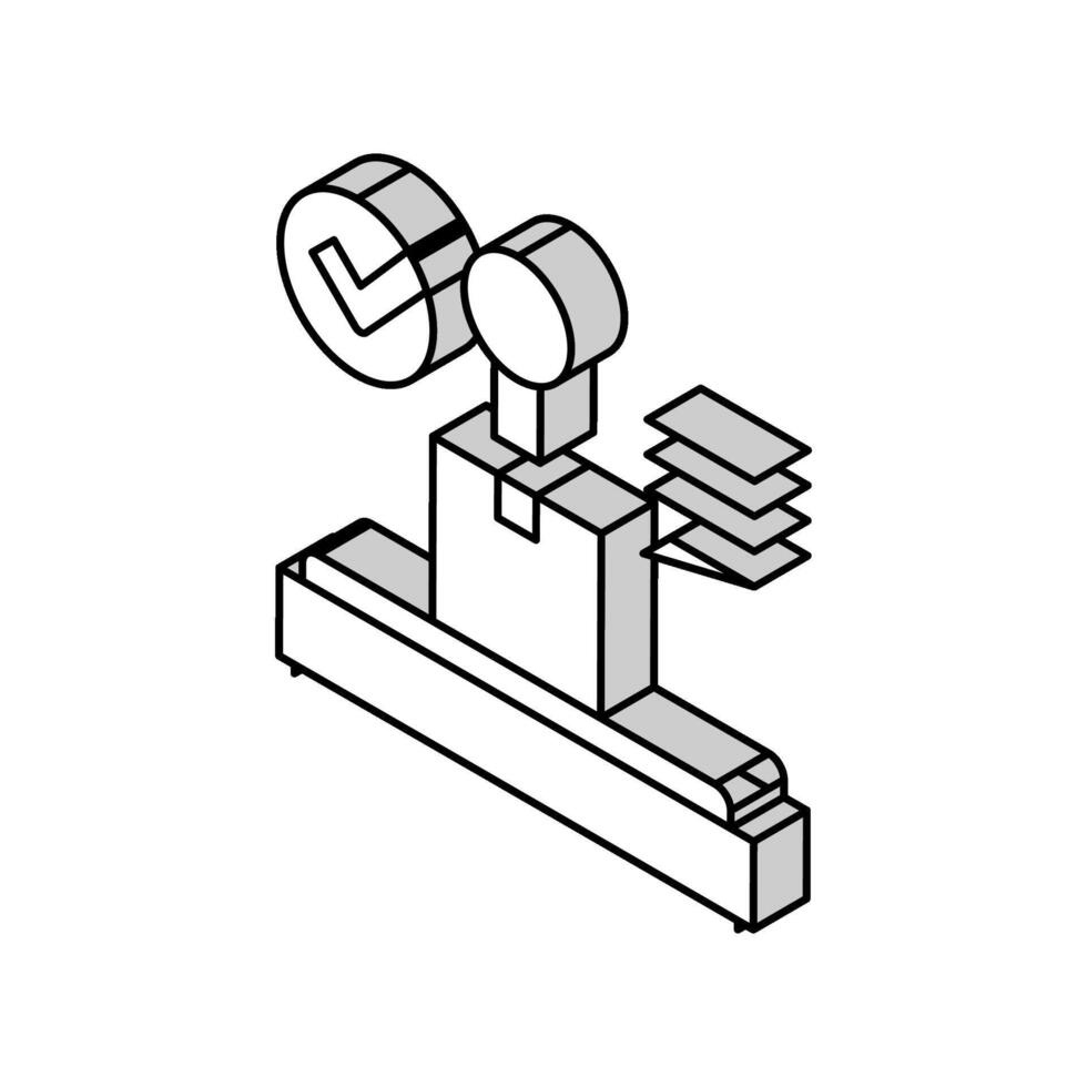 post skala isometrisk ikon vektor illustration