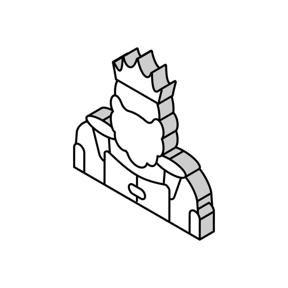 König Königreich isometrisch Symbol Vektor Illustration