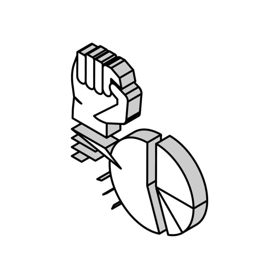 majoritet regel isometrisk ikon vektor illustration