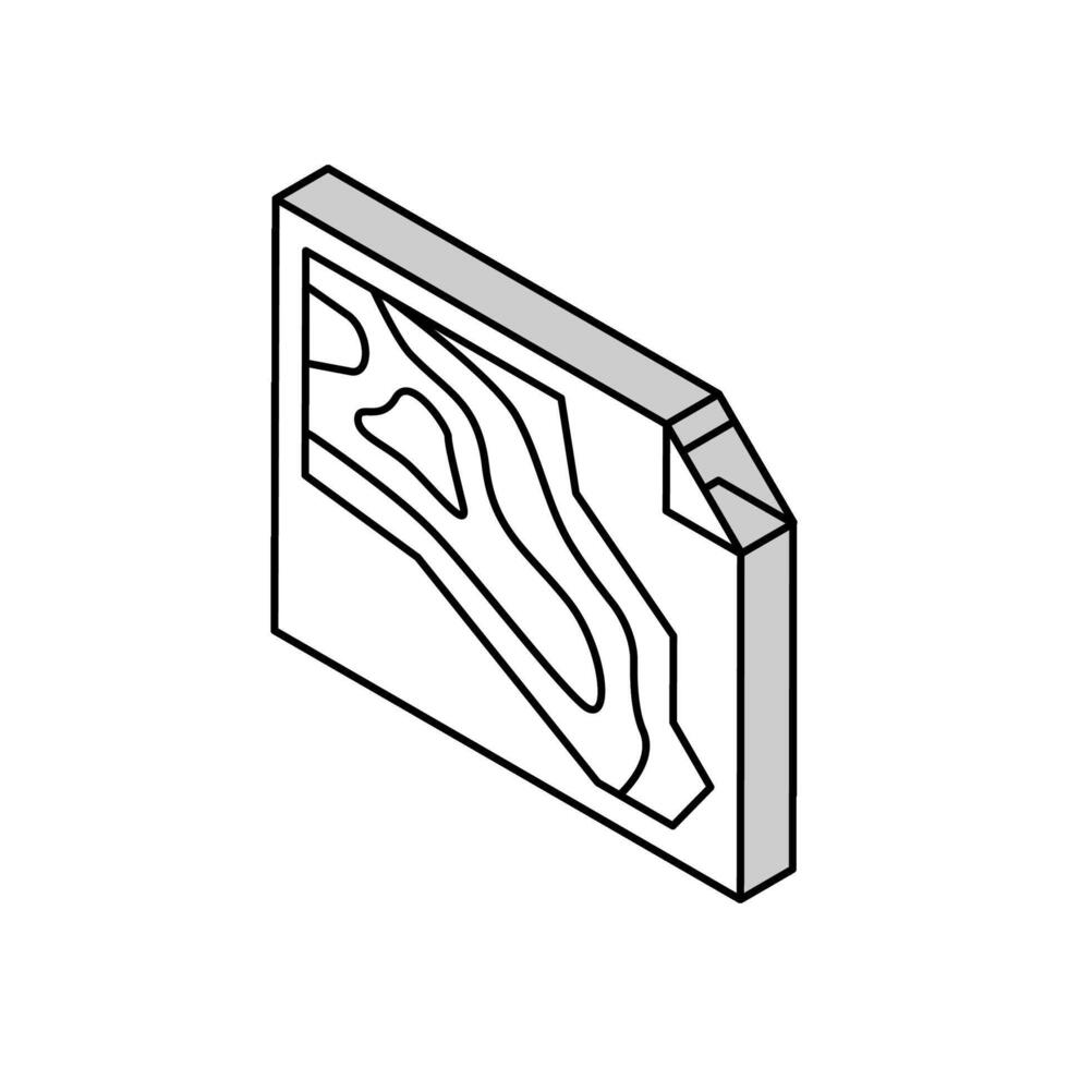 Ingenieurwesen und Design Steinbruch Bergbau isometrisch Symbol Vektor Illustration