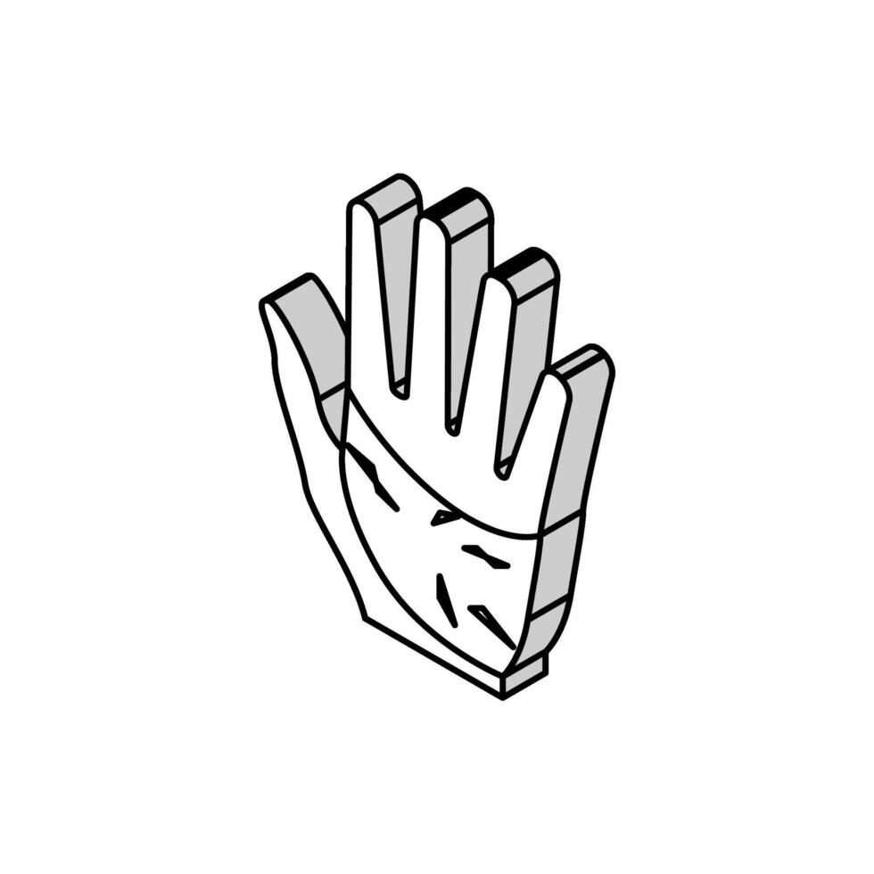 Palmen trocken Haut isometrisch Symbol Vektor Illustration