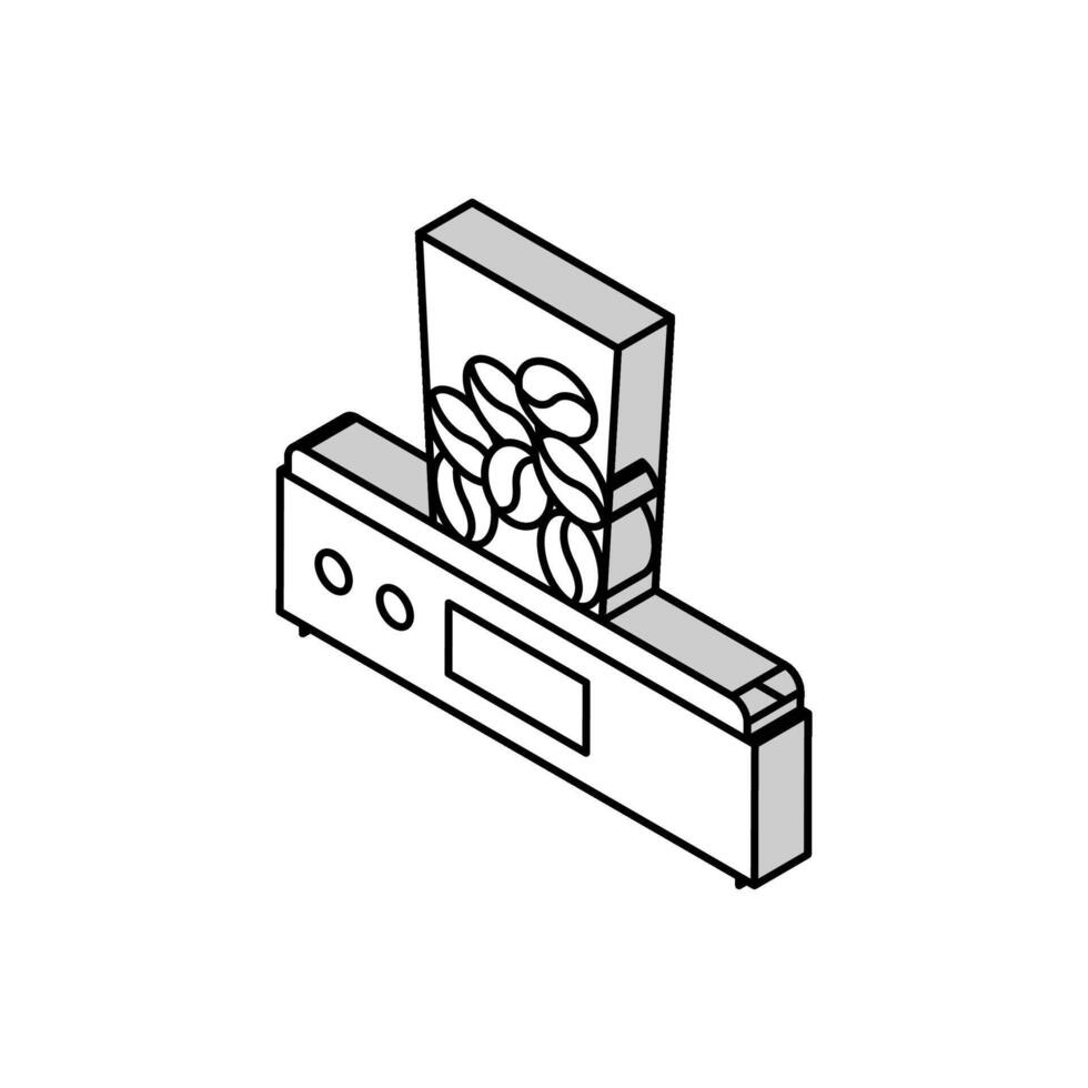 kaffe kvarn enhet isometrisk ikon vektor illustration