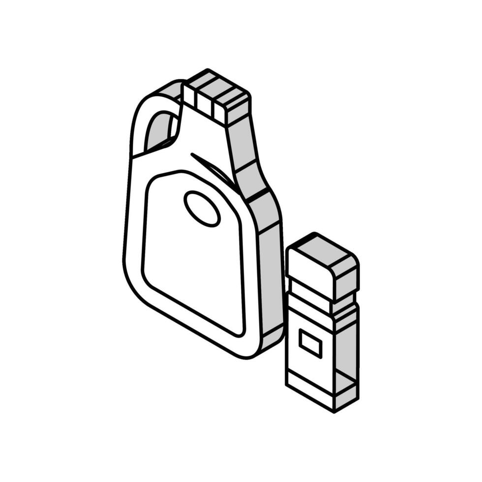 Flüssigkeit zum Pflege Haus Pflanze isometrisch Symbol Vektor Illustration