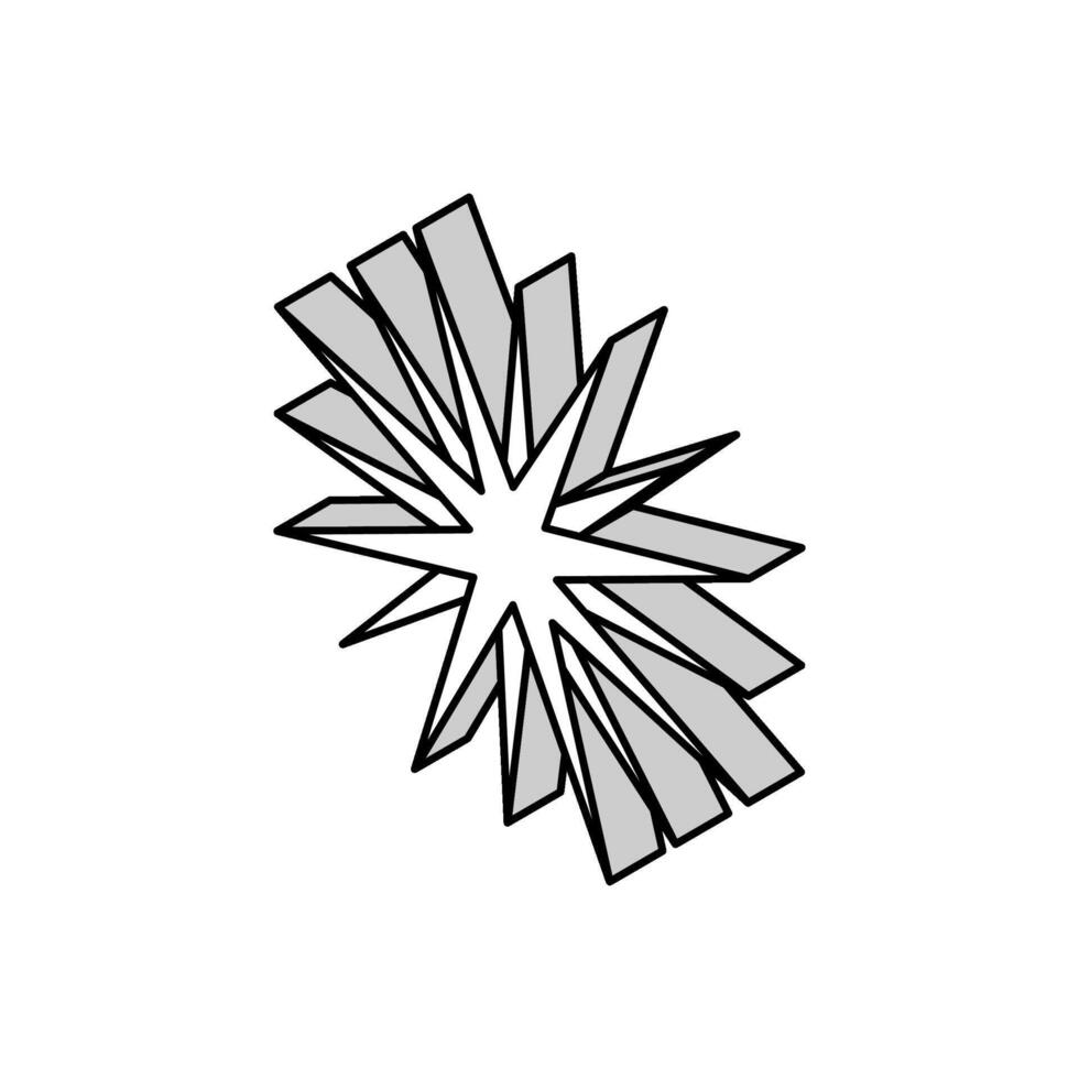 Meer Bengel isometrisch Symbol Vektor Illustration