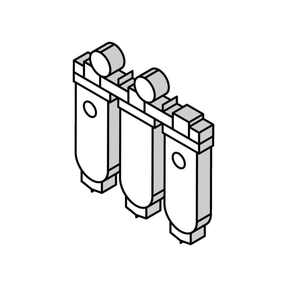 luft rening systemet isometrisk ikon vektor illustration