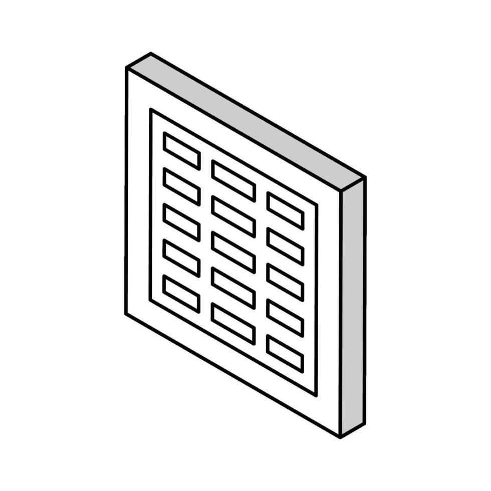 Belüftung Rauch isometrisch Symbol Vektor Illustration