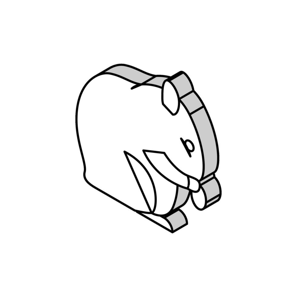 Hamster Haustier isometrisch Symbol Vektor Illustration