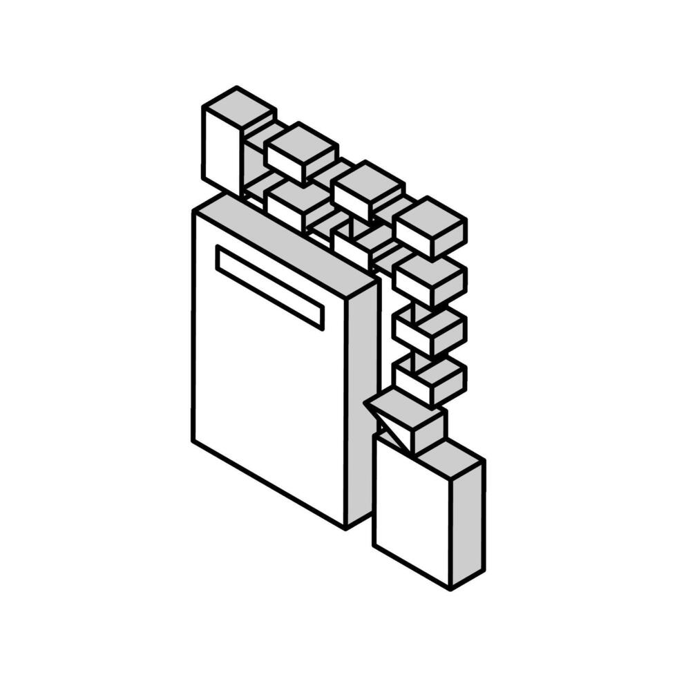 Planung und Berichterstattung isometrisch Symbol Vektor Illustration