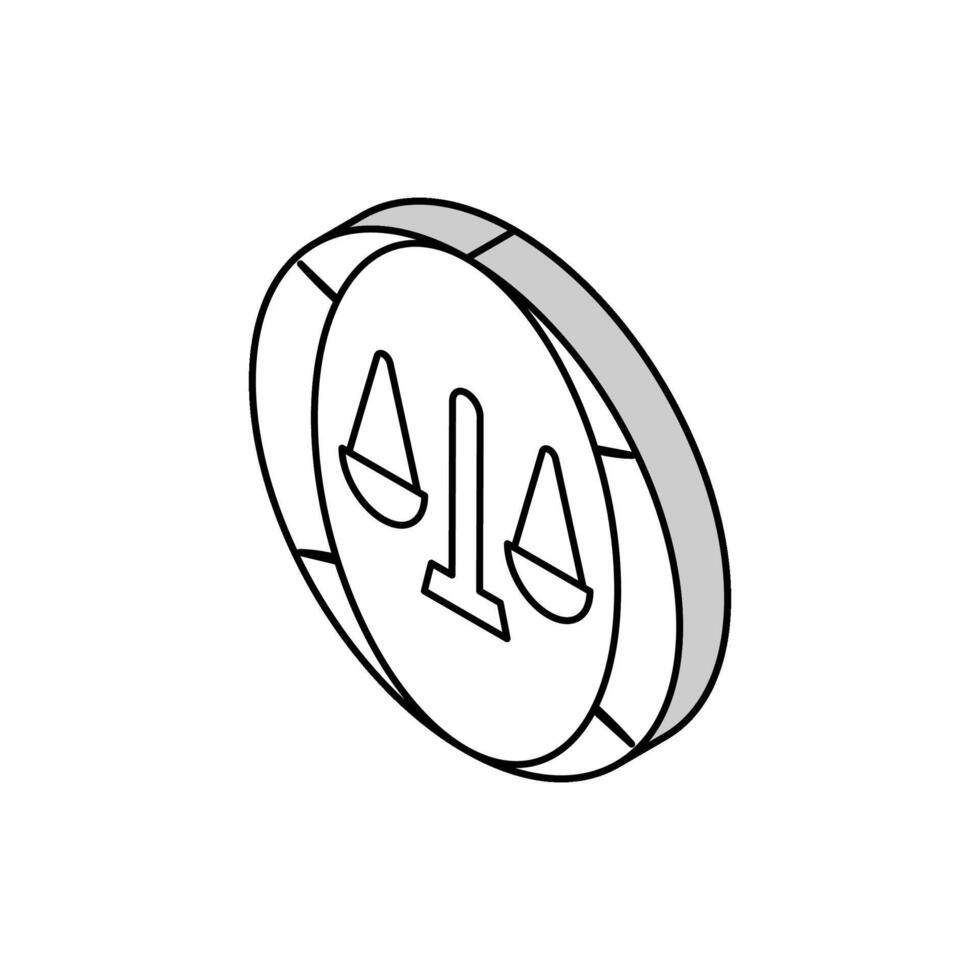 internationell juridik isometrisk ikon vektor illustration