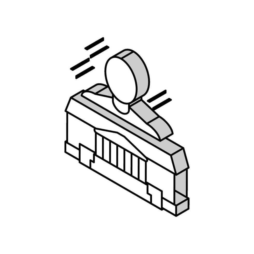 auktoritet lag isometrisk ikon vektor illustration