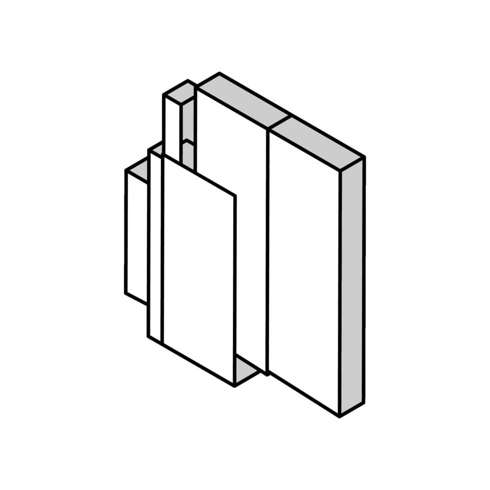 Plastik Fußboden isometrisch Symbol Vektor Illustration