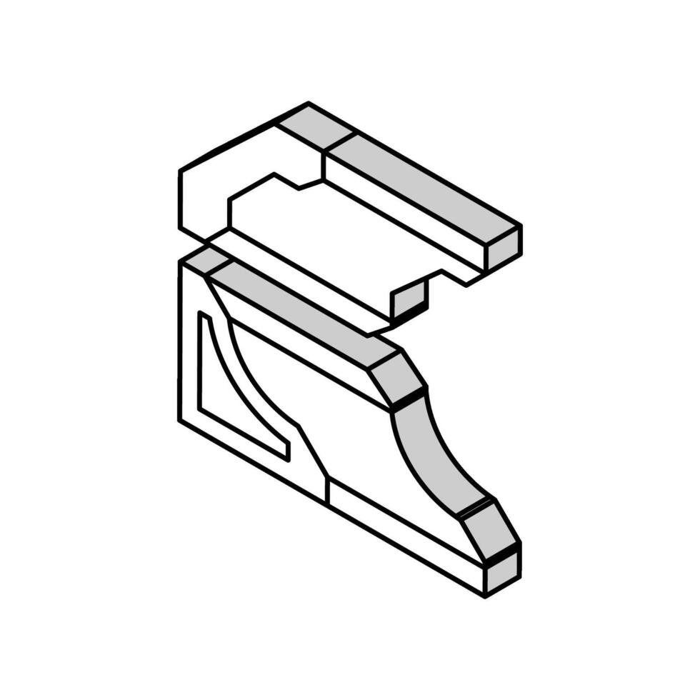 socklar hörn isometrisk ikon vektor illustration