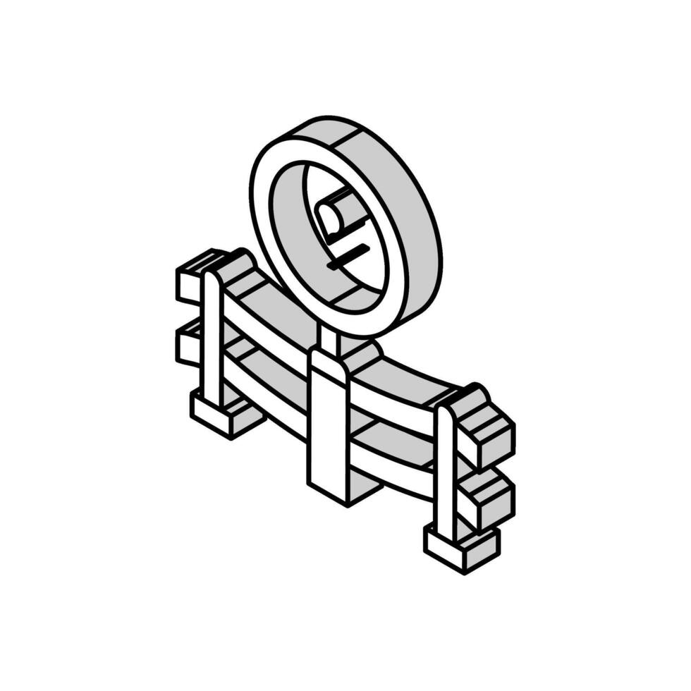 Unfall Ermittlung isometrisch Symbol Vektor Illustration