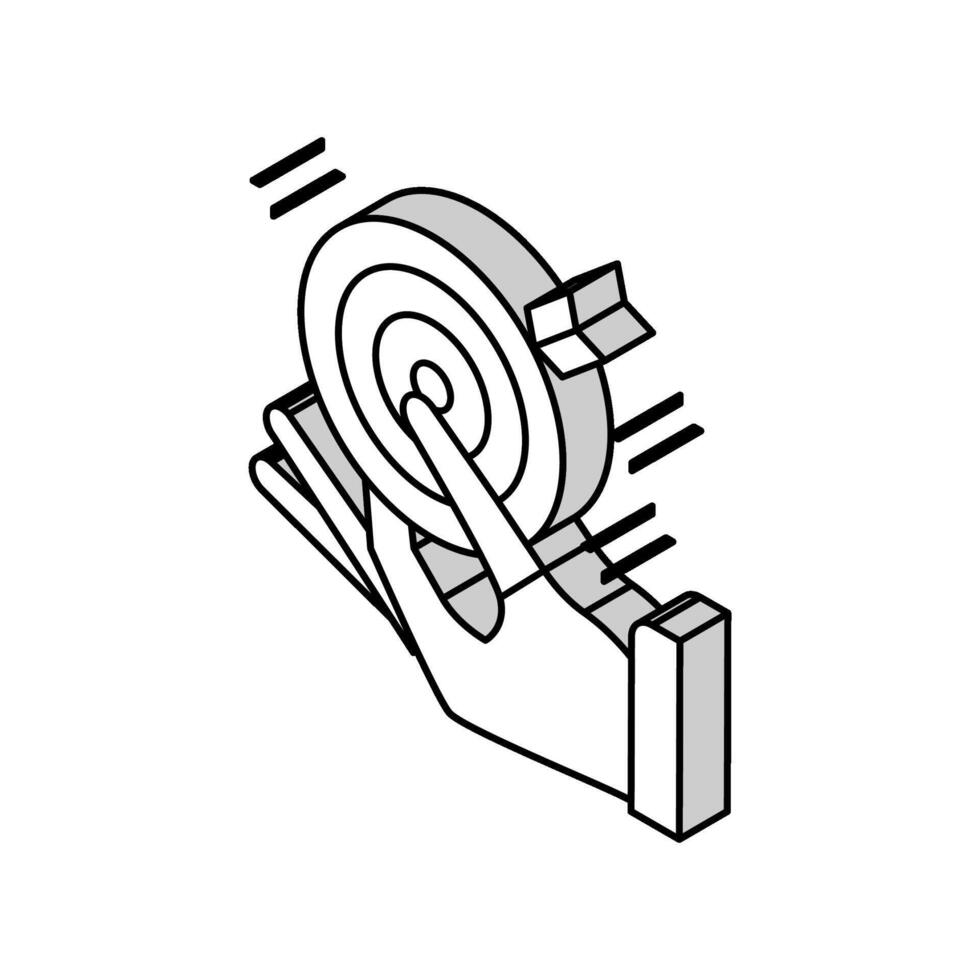 Marketing Hilfe isometrisch Symbol Vektor Illustration