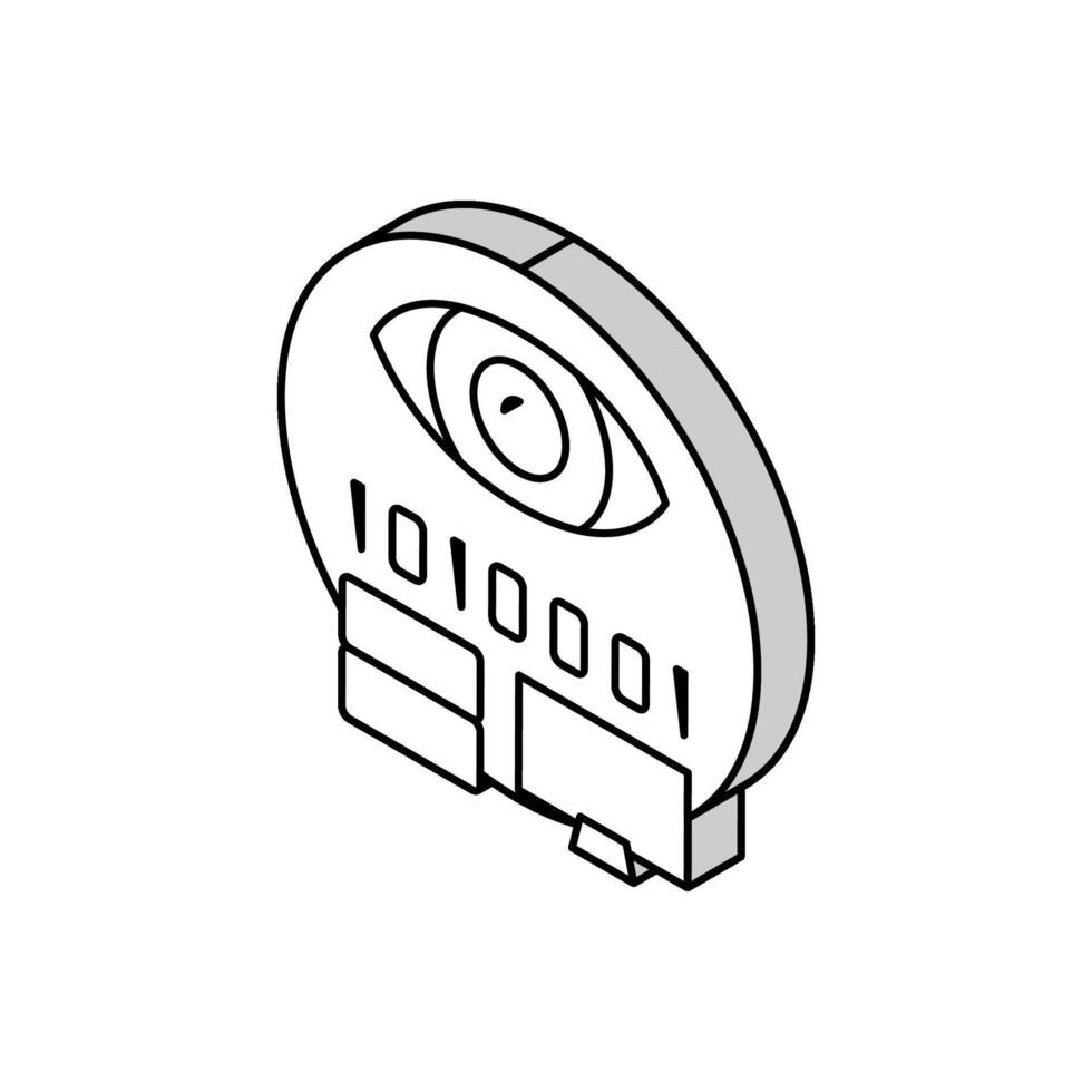 elektronisch Betrug isometrisch Symbol Vektor Illustration