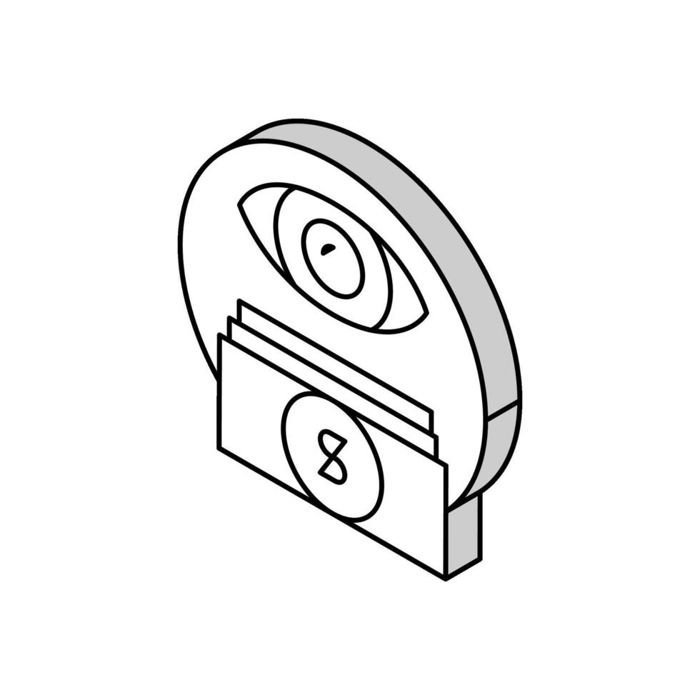 Geld Verfolgung isometrisch Symbol Vektor Illustration