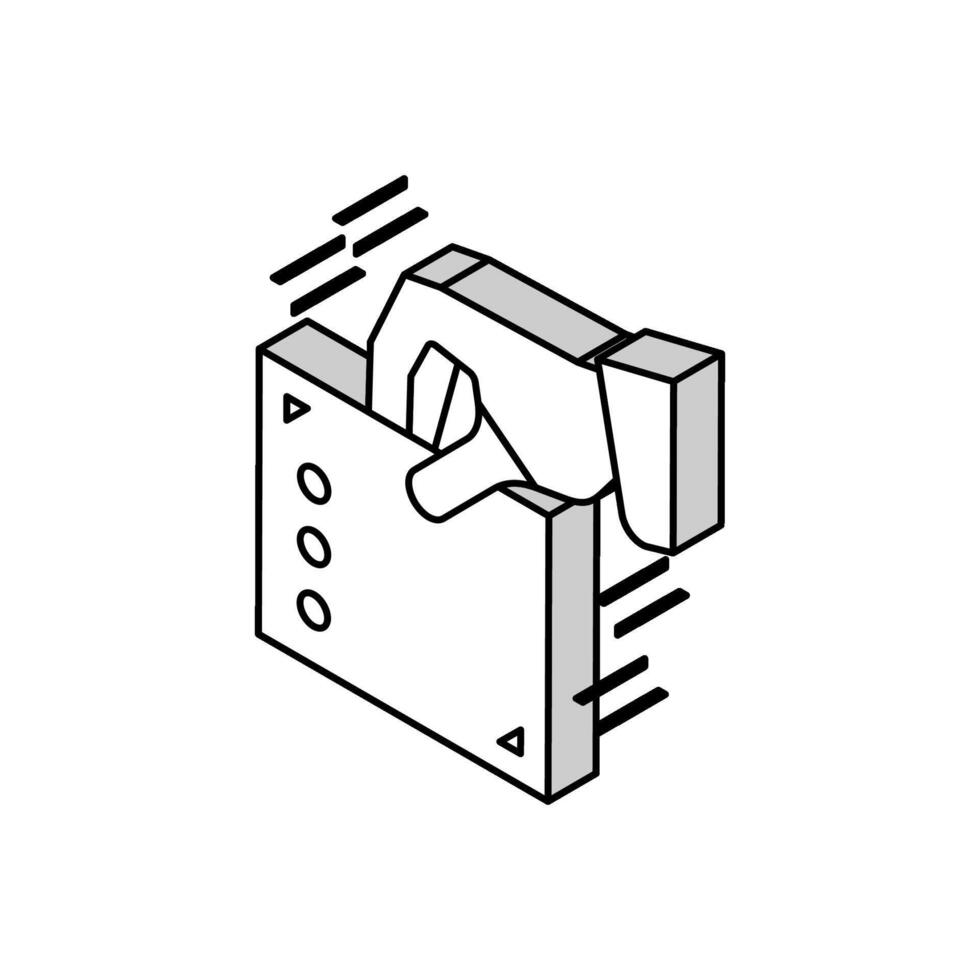 diplom gradering isometrisk ikon vektor illustration