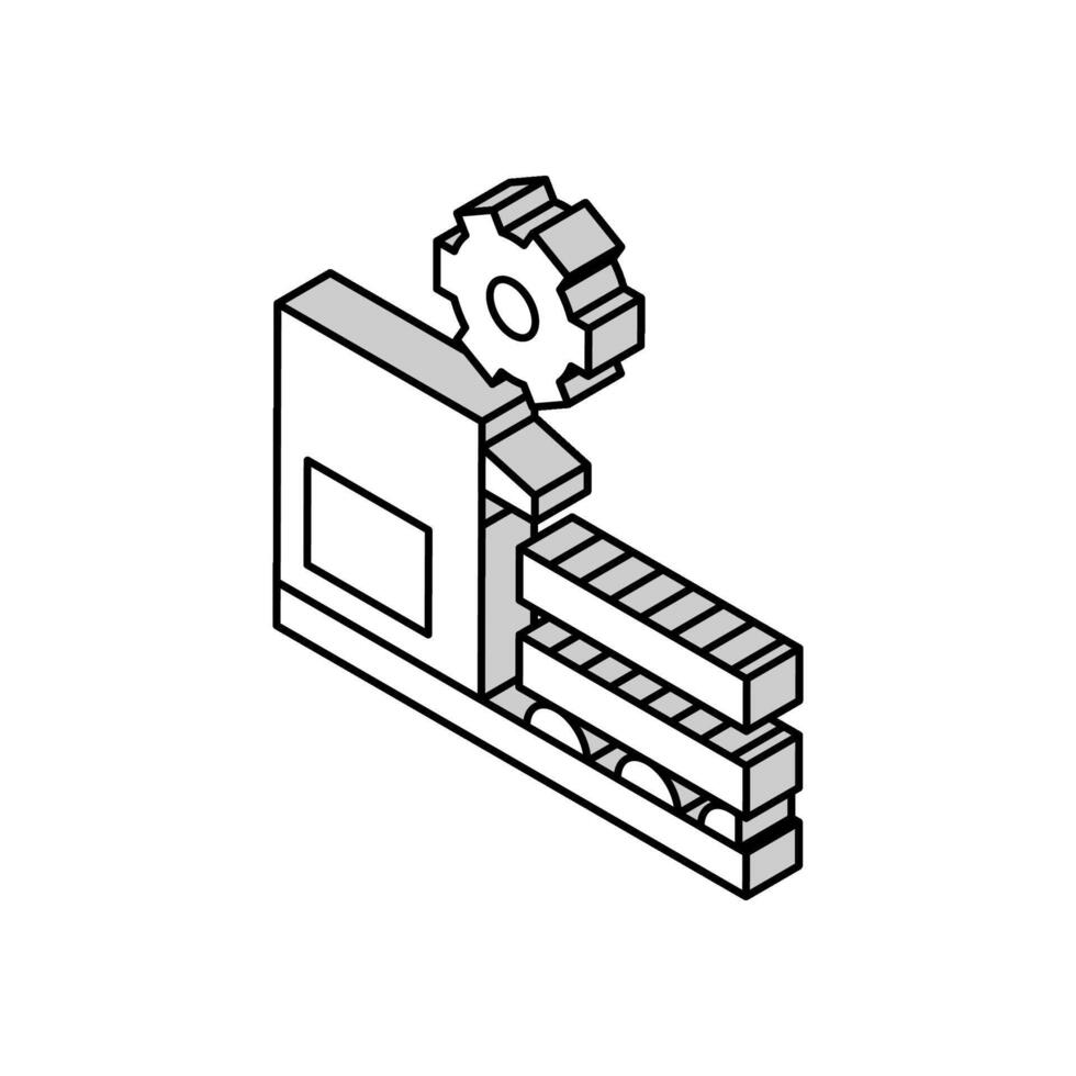 Produktion Bewehrung isometrisch Symbol Vektor Illustration