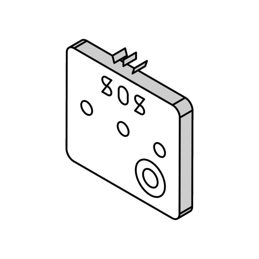 sos panel för gammal människor isometrisk ikon vektor illustration