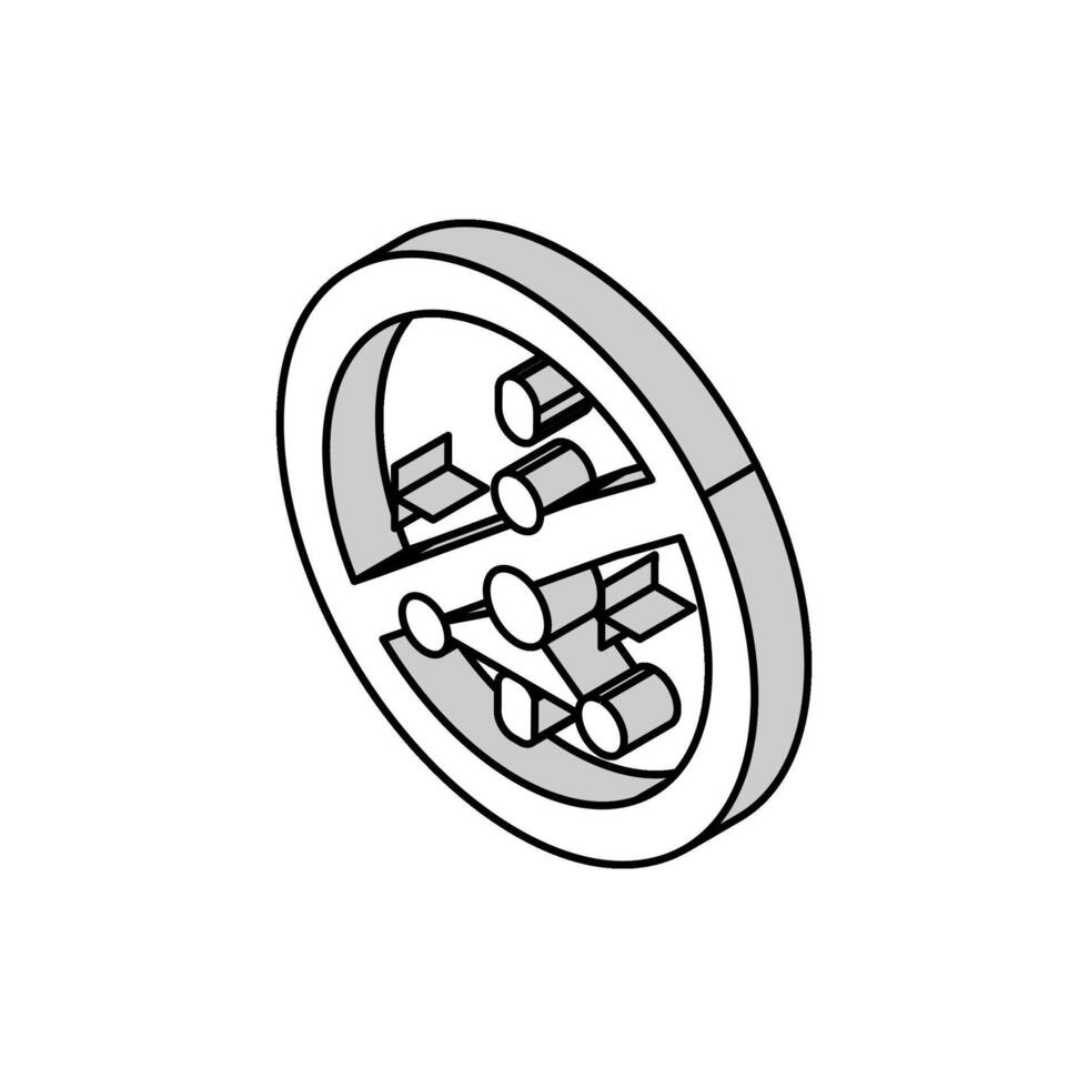väte peroxid fri keratin isometrisk ikon vektor illustration