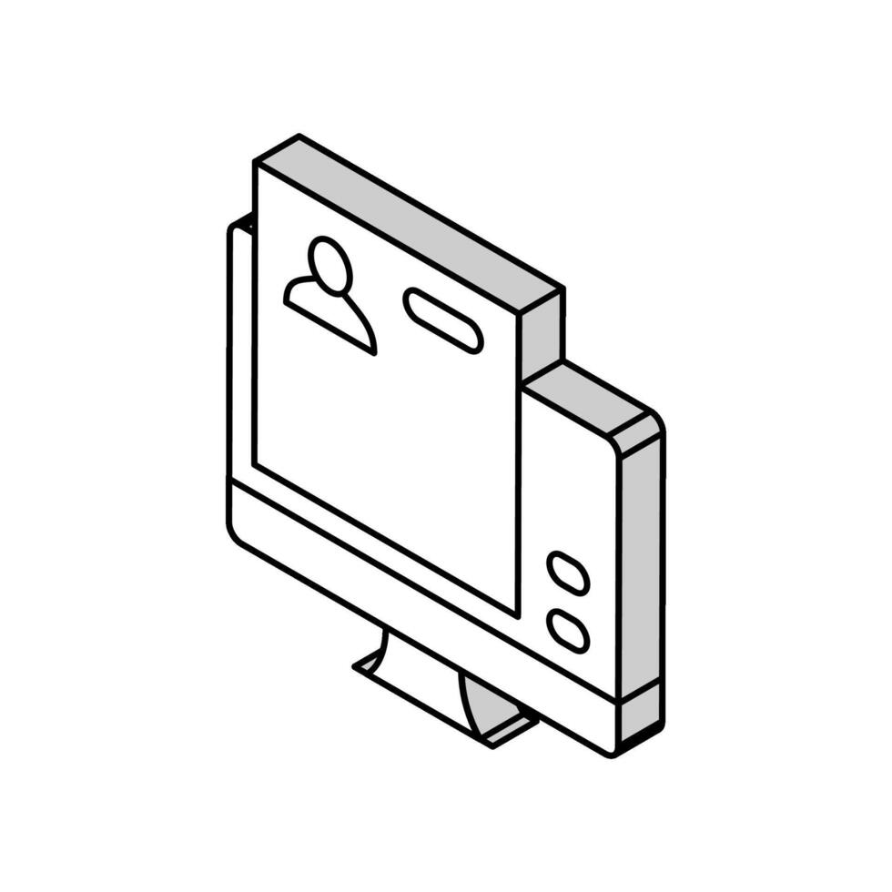 tillämpa uppkopplad adoption isometrisk ikon vektor illustration