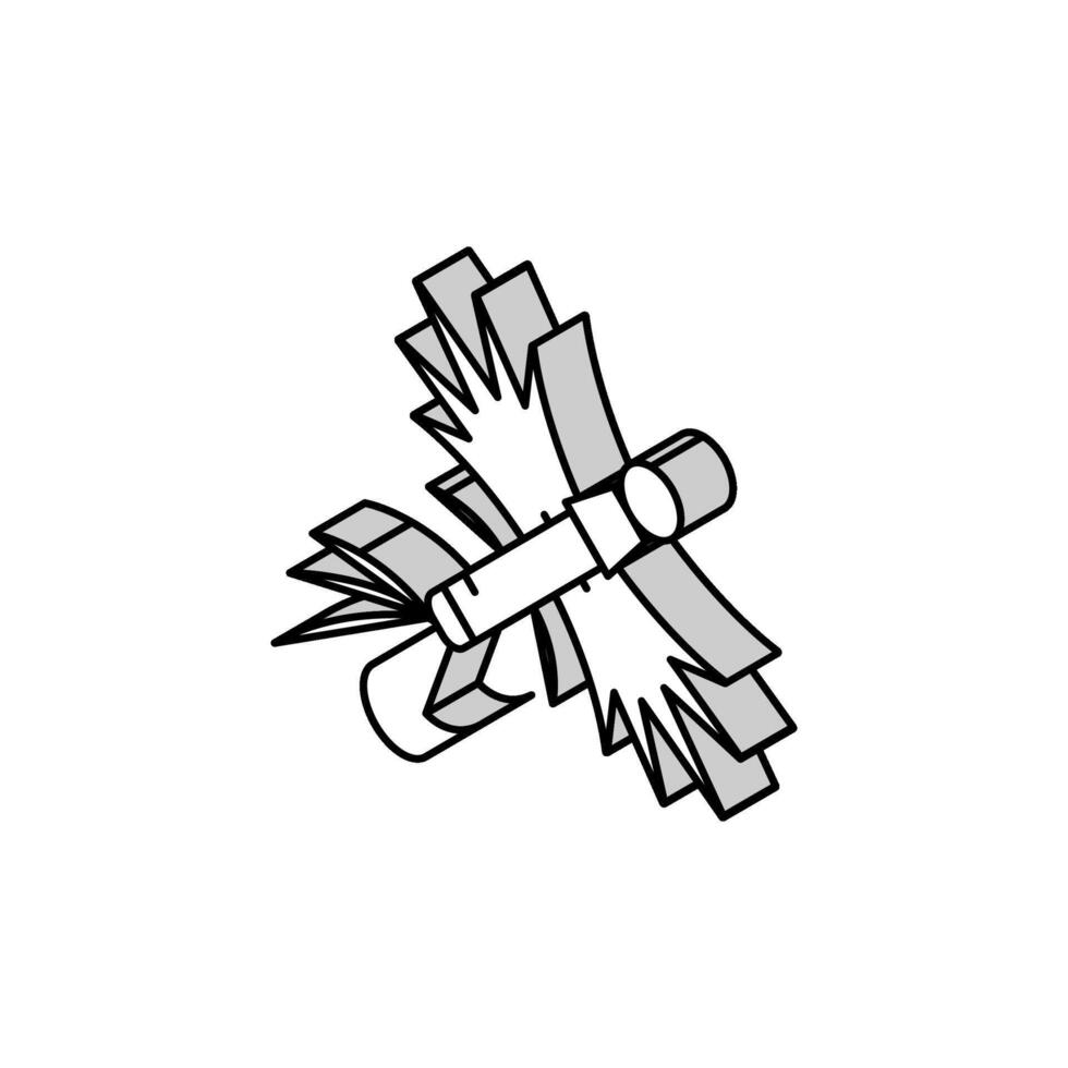 Sanft Köder Angeln Zubehörteil isometrisch Symbol Vektor Illustration