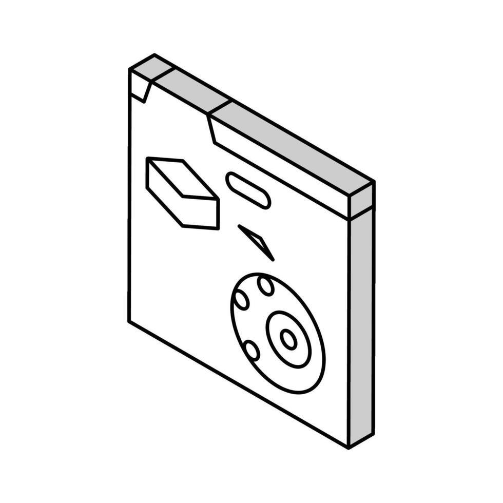 lesen Information von Boden testen im Internet isometrisch Symbol Vektor Illustration