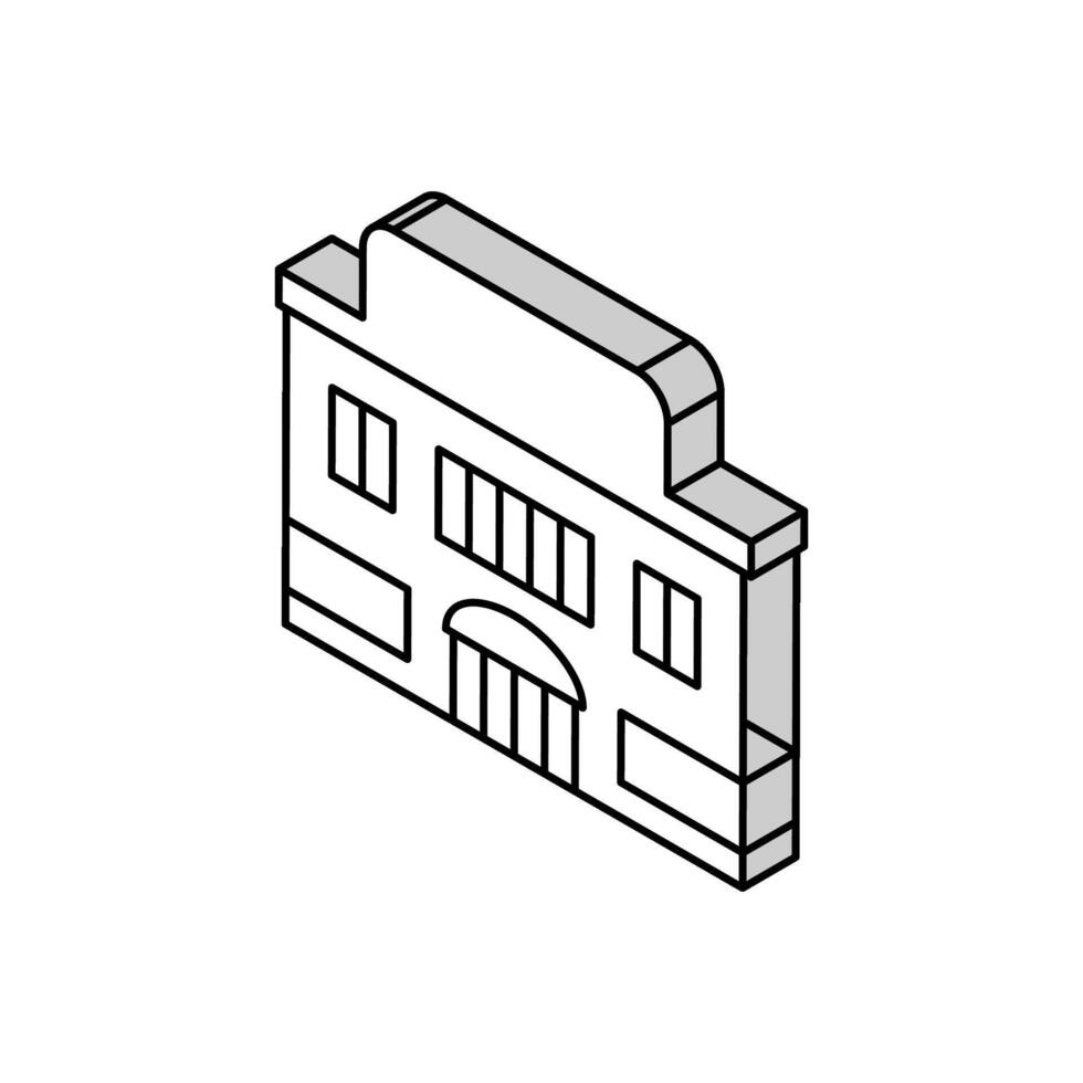 isometrische symbolvektorillustration des geschäftsgebäudes vektor