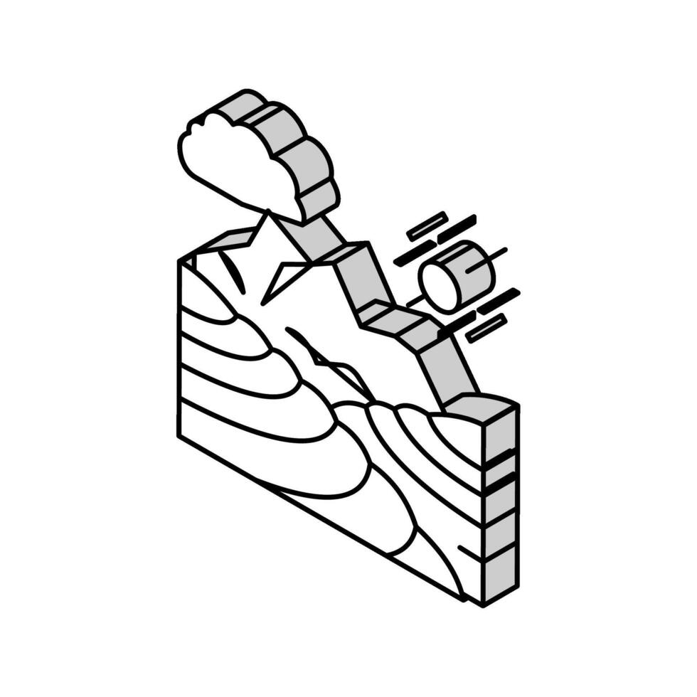 plantage av te isometrisk ikon vektor illustration