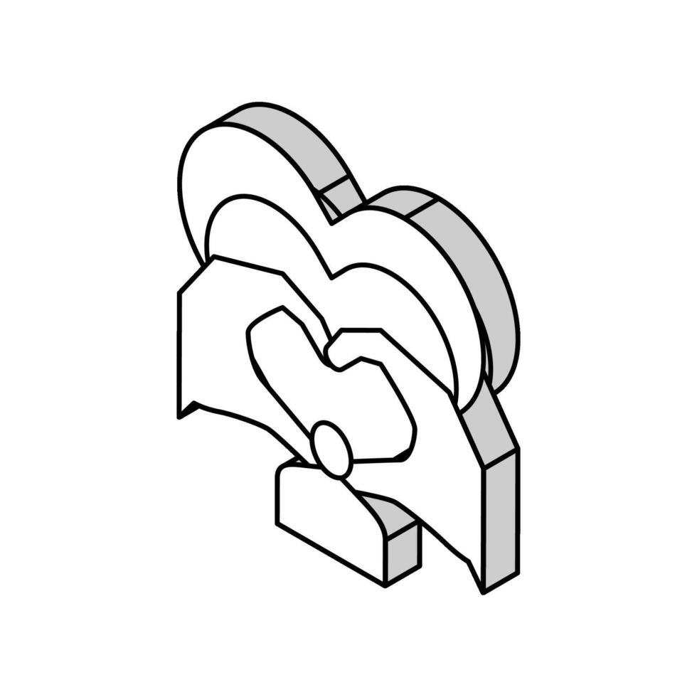 Liebe Kind Annahme isometrisch Symbol Vektor Illustration