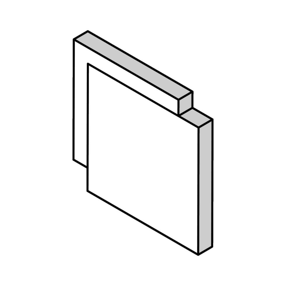 isolering rutnät isometrisk ikon vektor illustration