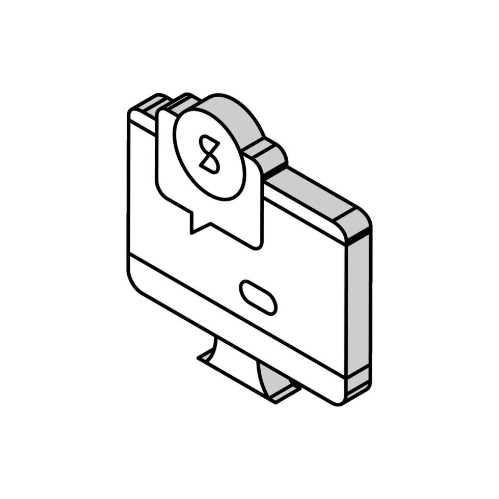 finanziell Netz Seite? ˅ Computer Bildschirm isometrisch Symbol Vektor Illustration