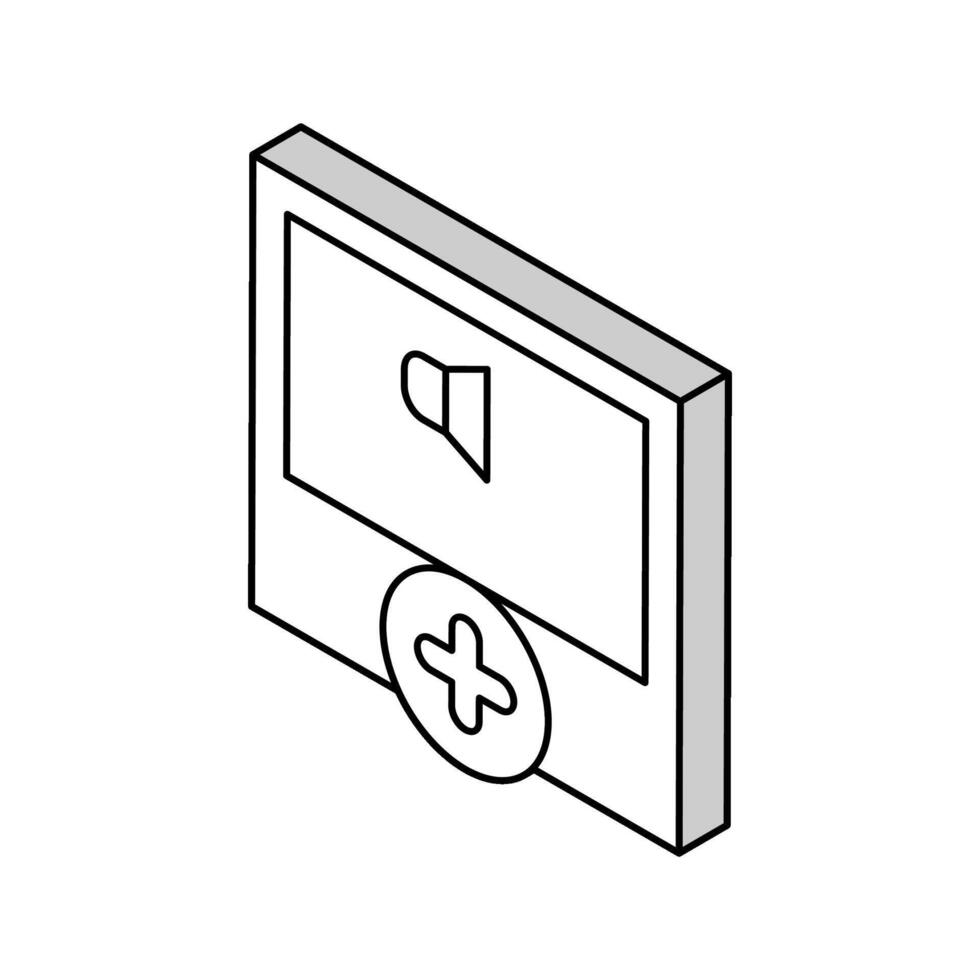 Audio- Botschaft ugc isometrisch Symbol Vektor Illustration