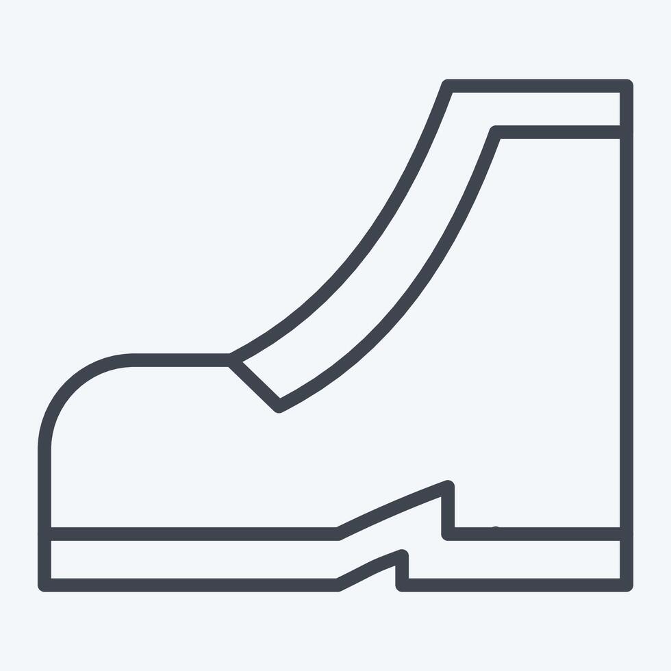 ikon skor. relaterad till mode symbol. linje stil. enkel design redigerbar. enkel illustration vektor