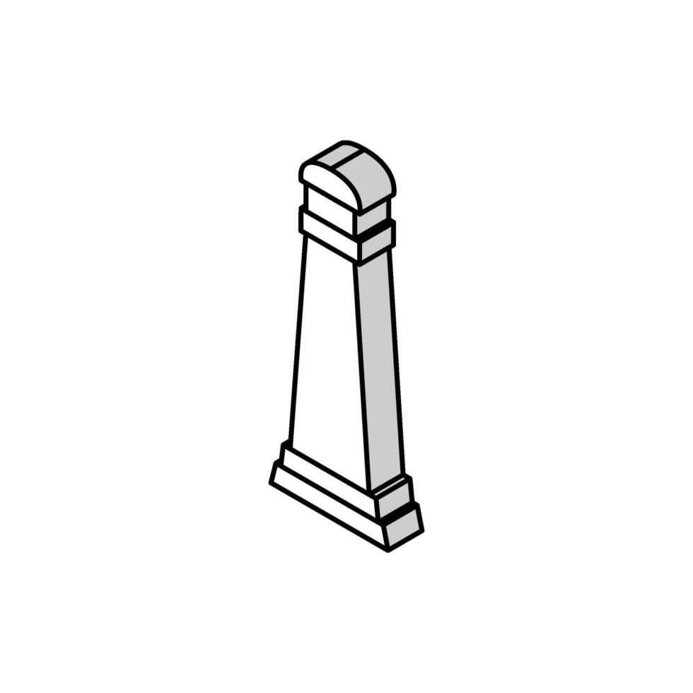 Leuchtturm Küste Gebäude isometrisch Symbol Vektor Illustration