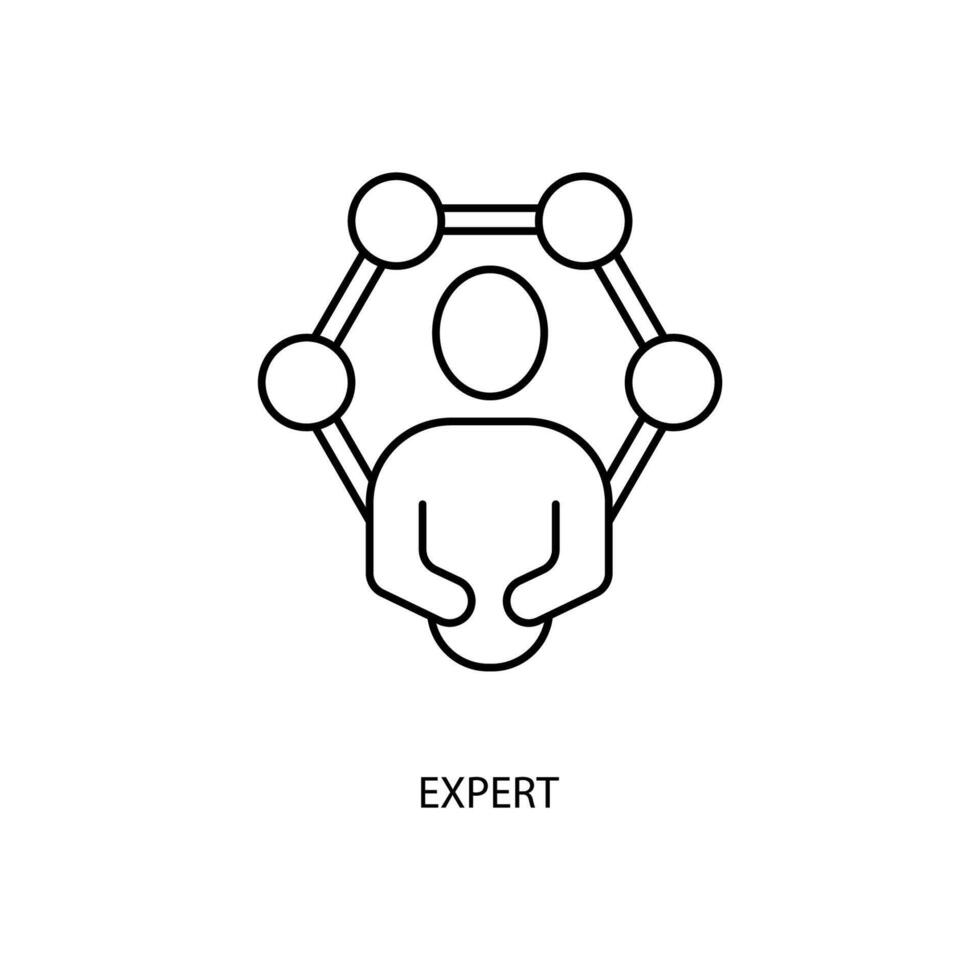 expert- begrepp linje ikon. enkel element illustration. expert- begrepp översikt symbol design. vektor