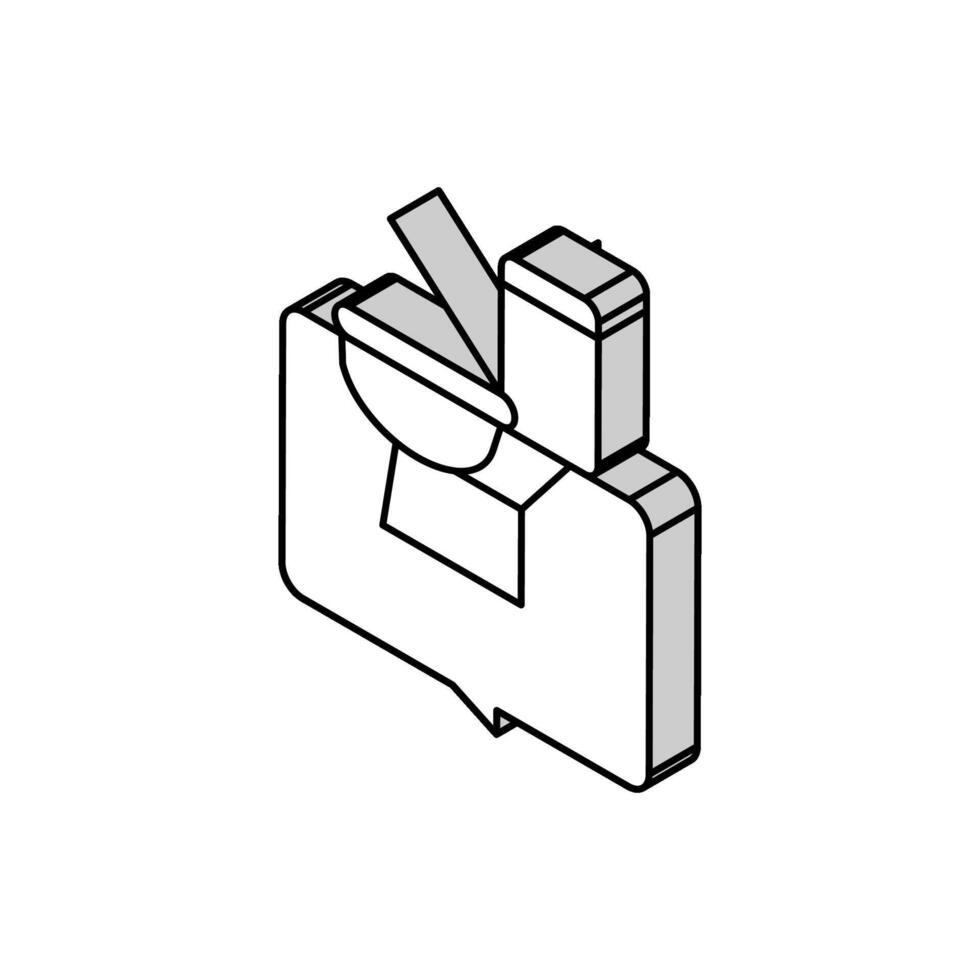 Toilette verwenden Heimpflege Bedienung isometrisch Symbol Vektor Illustration