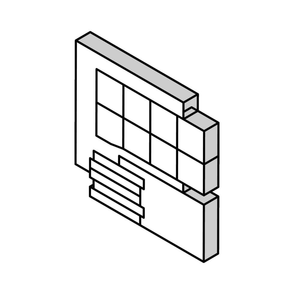 isolering paneler isometrisk ikon vektor illustration