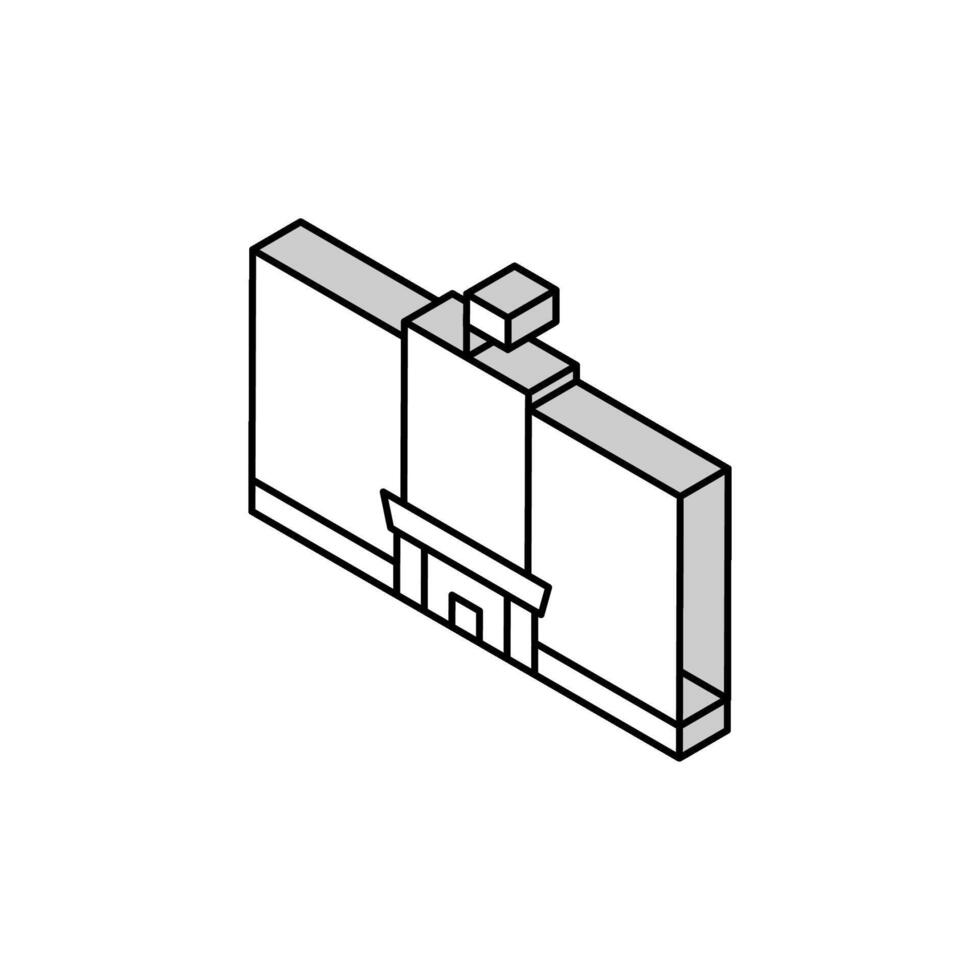 Regierung Gebäude isometrisch Symbol Vektor Illustration