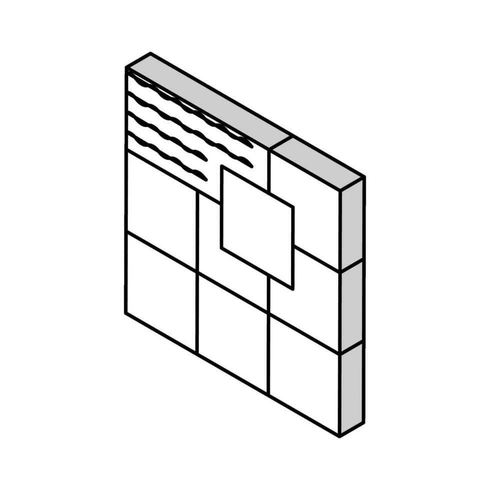 Keramik Fliese isometrisch Symbol Vektor Illustration