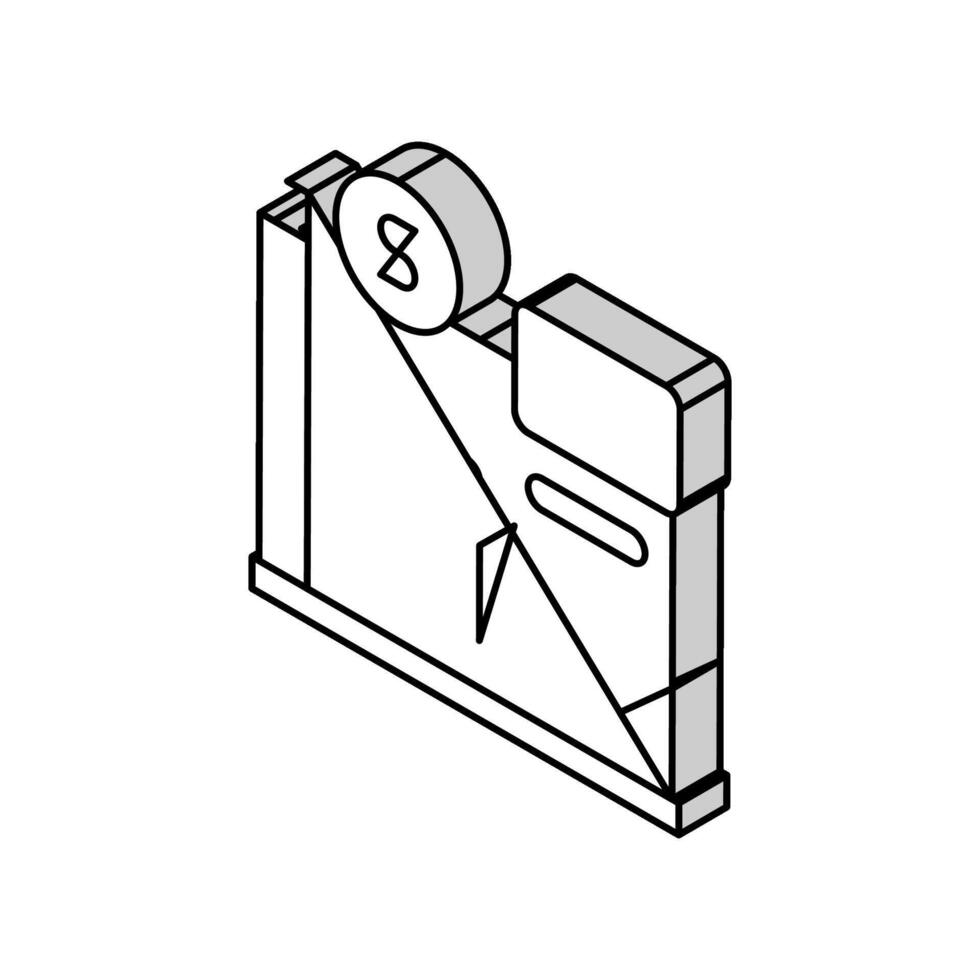 Wirtschaft Schule Lektion isometrisch Symbol Vektor Illustration